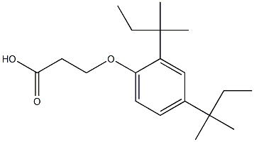 3-(2,4-Di-tert-pentylphenoxy)propanoic acid 结构式