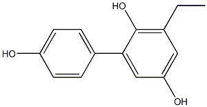 3-Ethyl-1,1'-biphenyl-2,4',5-triol 结构式