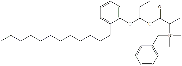 N,N-Dimethyl-N-benzyl-N-[1-[[1-(2-dodecylphenyloxy)propyl]oxycarbonyl]ethyl]aminium 结构式