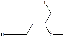 [R,(+)]-5-Iodo-4-methoxyvaleronitrile 结构式