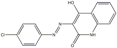 3-[(4-Chlorophenyl)azo]-4-hydroxy-2(1H)-quinolinone 结构式