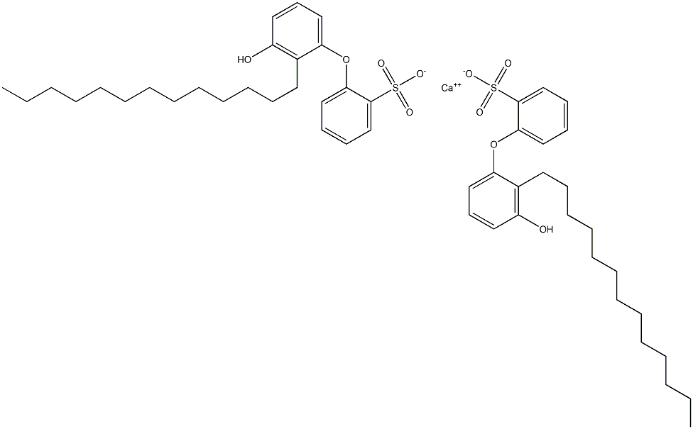 Bis(3'-hydroxy-2'-tridecyl[oxybisbenzene]-2-sulfonic acid)calcium salt 结构式