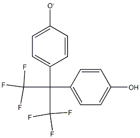 4-[2,2,2-Trifluoro-1-(4-hydroxyphenyl)-1-(trifluoromethyl)ethyl]phenolate 结构式