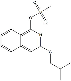 Methanesulfonic acid 3-(2-methylpropylthio)-isoquinolin-1-yl ester 结构式