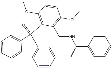 [3,6-Dimethoxy-2-[[(S)-1-phenylethyl]aminomethyl]phenyl]diphenylphosphine oxide 结构式