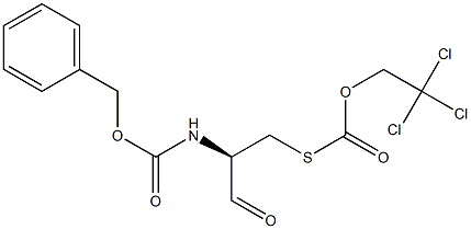 (R)-2-[(Benzyloxycarbonyl)amino]-3-[(2,2,2-trichloroethoxycarbonyl)thio]propanal 结构式