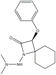 (3S)-1-(2,2-Dimethylhydrazino)-3-phenoxy-1-azaspiro[3.5]nonan-2-one 结构式