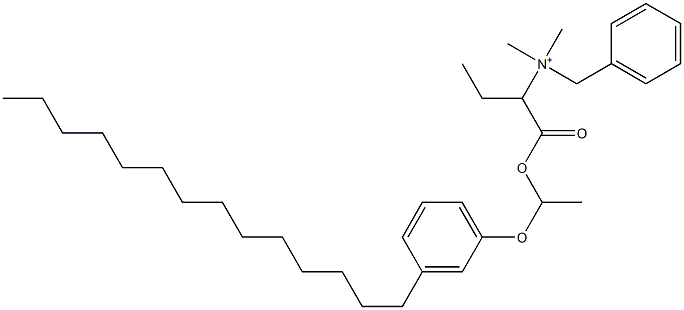 N,N-Dimethyl-N-benzyl-N-[1-[[1-(3-tetradecylphenyloxy)ethyl]oxycarbonyl]propyl]aminium 结构式