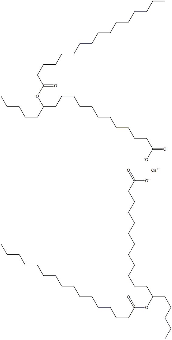 Bis(13-hexadecanoyloxyoctadecanoic acid)calcium salt 结构式