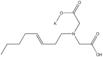 N-[[(Potassiooxy)carbonyl]methyl]-N-(3-octenyl)glycine 结构式