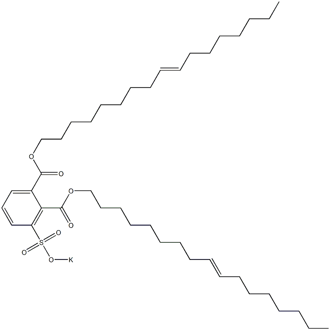 3-(Potassiosulfo)phthalic acid di(9-heptadecenyl) ester 结构式