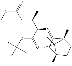 (2R,3R)-2-[[(1R,4R)-Bornan-2-ylidene]amino]-3-methylglutaric acid 1-tert-butyl 5-methyl ester 结构式