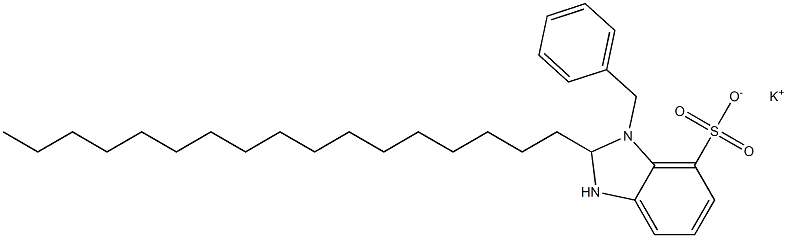 1-Benzyl-2,3-dihydro-2-heptadecyl-1H-benzimidazole-7-sulfonic acid potassium salt 结构式