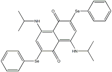 4,8-Bis(isopropylamino)-2,6-bis(phenylseleno)naphthalene-1,5-dione 结构式