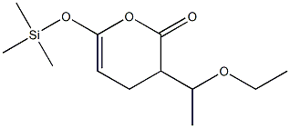 3,4-Dihydro-6-(trimethylsiloxy)-3-(1-ethoxyethyl)-2H-pyran-2-one 结构式