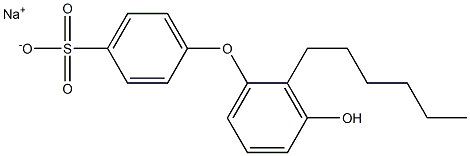 3'-Hydroxy-2'-hexyl[oxybisbenzene]-4-sulfonic acid sodium salt 结构式