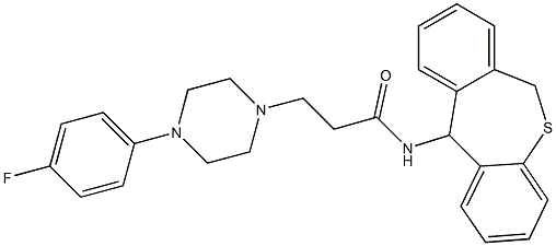 3-[4-(4-Fluorophenyl)-1-piperazinyl]-N-[(6,11-dihydrodibenzo[b,e]thiepin)-11-yl]propionamide 结构式