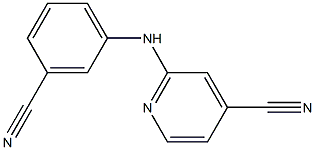 2-(3-Cyanophenylamino)pyridine-4-carbonitrile 结构式