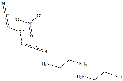 cis-Diazidobis(ethylenediamine)chromium(III) nitrate 结构式