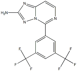 2-Amino-5-[3,5-bis(trifluoromethyl)phenyl][1,2,4]triazolo[1,5-c]pyrimidine 结构式