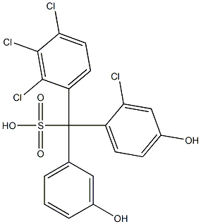 (2-Chloro-4-hydroxyphenyl)(2,3,4-trichlorophenyl)(3-hydroxyphenyl)methanesulfonic acid 结构式