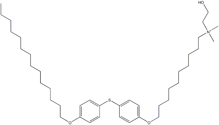 Dimethyl(2-hydroxyethyl)[10-[4-(4-tetradecyloxyphenylthio)phenoxy]decyl]aminium 结构式