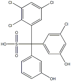 (3-Chloro-5-hydroxyphenyl)(2,3,5-trichlorophenyl)(3-hydroxyphenyl)methanesulfonic acid 结构式
