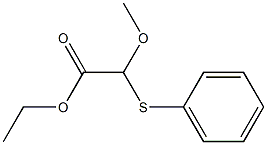 2-(Phenylthio)-2-methoxyacetic acid ethyl ester 结构式