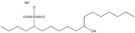 11-Hydroxyoctadecane-5-sulfonic acid sodium salt 结构式
