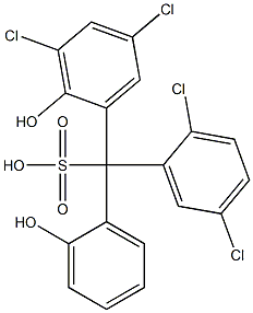 (2,5-Dichlorophenyl)(3,5-dichloro-2-hydroxyphenyl)(2-hydroxyphenyl)methanesulfonic acid 结构式