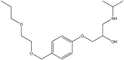 1-[4-[(2-Propoxyethoxy)methyl]phenoxy]-3-(isopropylamino)-2-propanol 结构式