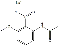 2-(Acetylamino)-6-methoxybenzenesulfinic acid sodium salt 结构式