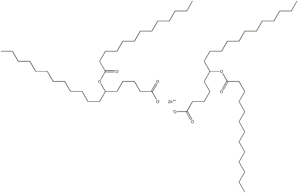Bis(6-tridecanoyloxystearic acid)zinc salt 结构式