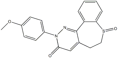 2-(4-Methoxyphenyl)-5,6-dihydro[1]benzothiepino[5,4-c]pyridazin-3(2H)-one 7-oxide 结构式