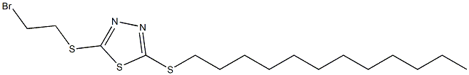 2-(2-Bromoethylthio)-5-dodecylthio-1,3,4-thiadiazole 结构式