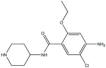 4-Amino-5-chloro-2-ethoxy-N-(piperidin-4-yl)benzamide 结构式