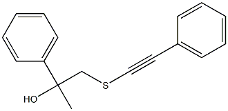 2-Phenyl-3-[(phenylethynyl)thio]propan-2-ol 结构式