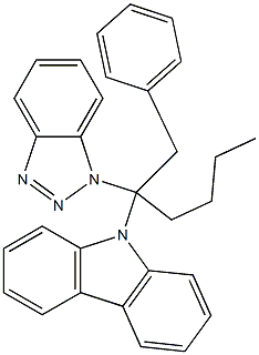 2-(1H-Benzotriazol-1-yl)-2-(9H-carbazol-9-yl)-1-phenylhexane 结构式