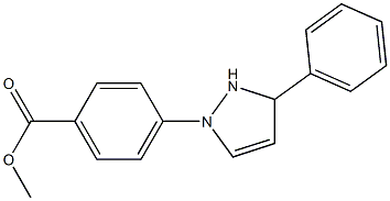 4-(3-Phenyl-4-pyrazolin-1-yl)benzoic acid methyl ester 结构式