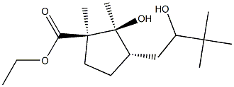 (1R,2S,3S)-2-Hydroxy-3-(2-hydroxy-3,3-dimethylbutyl)-1,2-dimethylcyclopentanecarboxylic acid ethyl ester 结构式