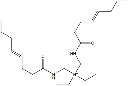 N-Ethyl-N,N-bis[(4-octenoylamino)methyl]ethanaminium 结构式