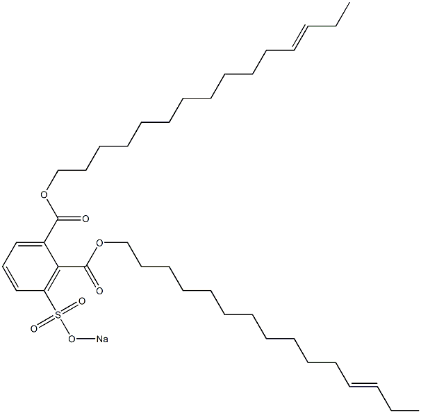 3-(Sodiosulfo)phthalic acid di(12-pentadecenyl) ester 结构式