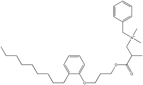 N,N-Dimethyl-N-benzyl-N-[2-[[3-(2-nonylphenyloxy)propyl]oxycarbonyl]propyl]aminium 结构式