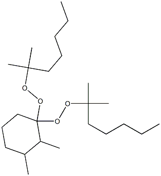 2,3-Dimethyl-1,1-bis(1,1-dimethylhexylperoxy)cyclohexane 结构式