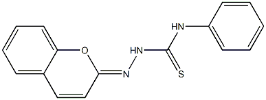 4-Phenyl-1-(2H-1-benzopyran-2-ylidene)thiosemicarbazide 结构式