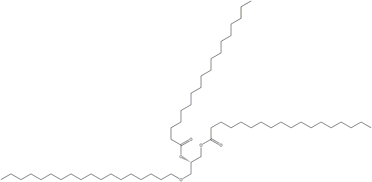 [S,(-)]-1-O,2-O-Distearoyl-3-O-octadecyl-L-glycerol 结构式