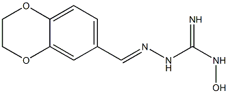 1-[[[(2,3-Dihydro-1,4-benzodioxin)-6-yl]methylene]amino]-3-hydroxyguanidine 结构式