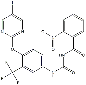 1-(2-Nitrobenzoyl)-3-[4-[(5-iodo-2-pyrimidinyl)oxy]-3-trifluoromethylphenyl]urea 结构式