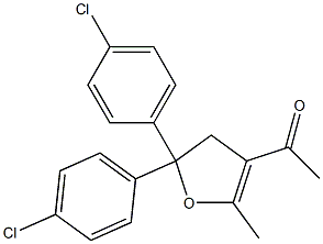 2,2-Di(4-chlorophenyl)-4-acetyl-5-methyl-2,3-dihydrofuran 结构式