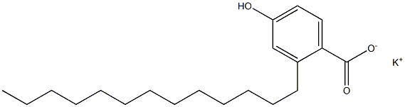 2-Tridecyl-4-hydroxybenzoic acid potassium salt 结构式